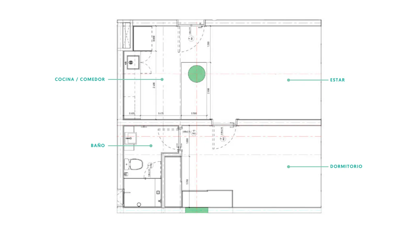 Plano Zenith México - 1 dormitorio I