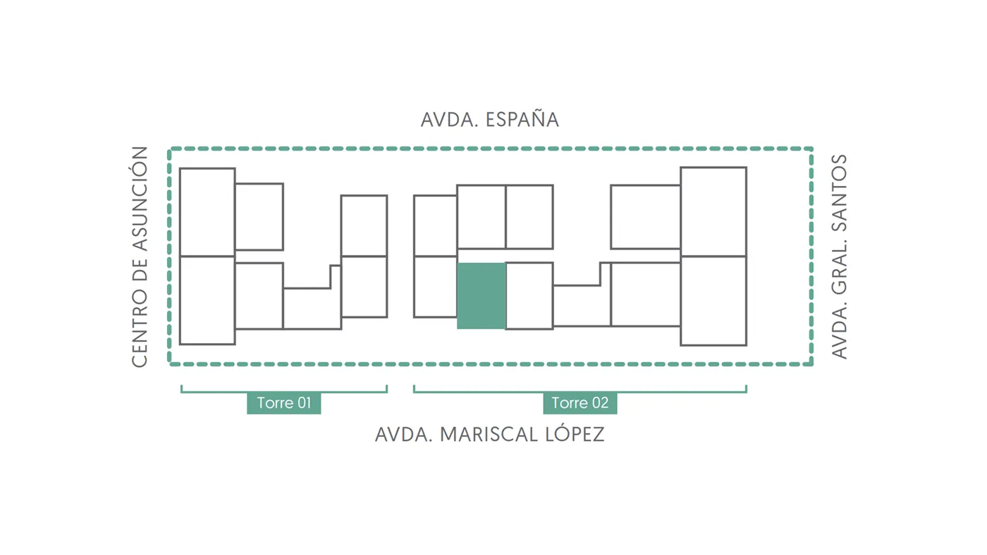 Ubicación en planta - 1 dormitorio T1