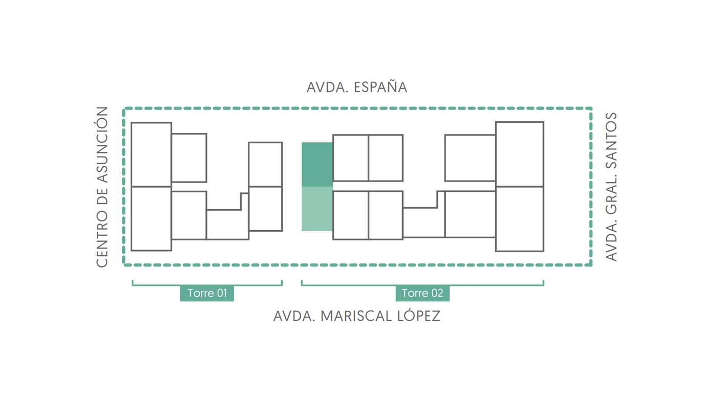 Ubicación en planta - 1 dormitorio Petit