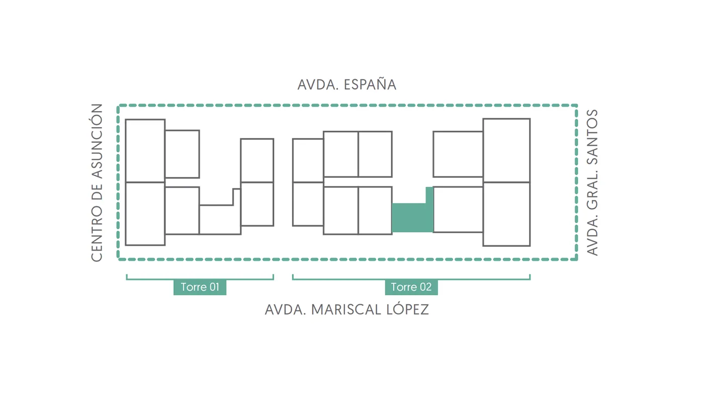 Ubicación en planta - 1 dormitorio T3